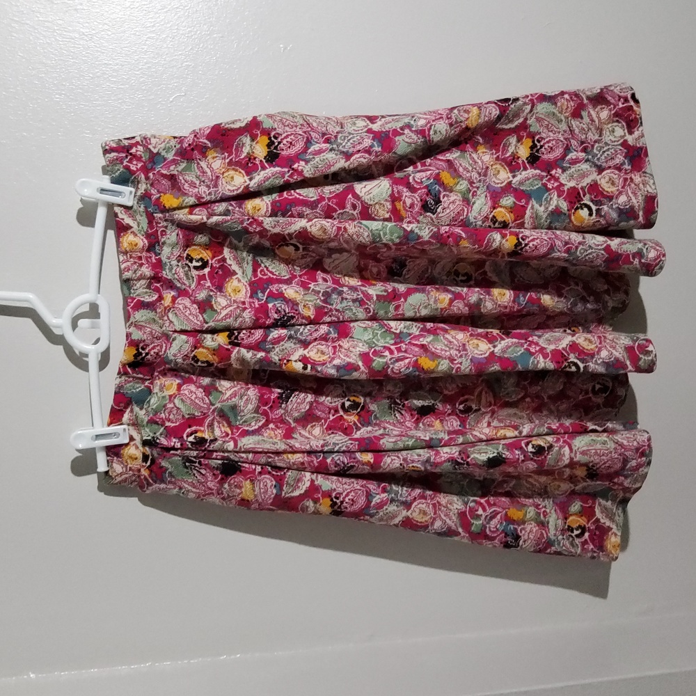 Lularoe Pleated Skirt Size M Pink Floral